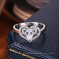 Latest zircon finger ring design high margin market valentine day gift